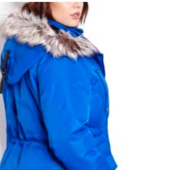 COAT, PARKA, LAPIS (Blue), SIZE 4X, FRONT ZIP, DETACHABLE HOOD, LOTS OF POCKETS, - Picture 5 of 9